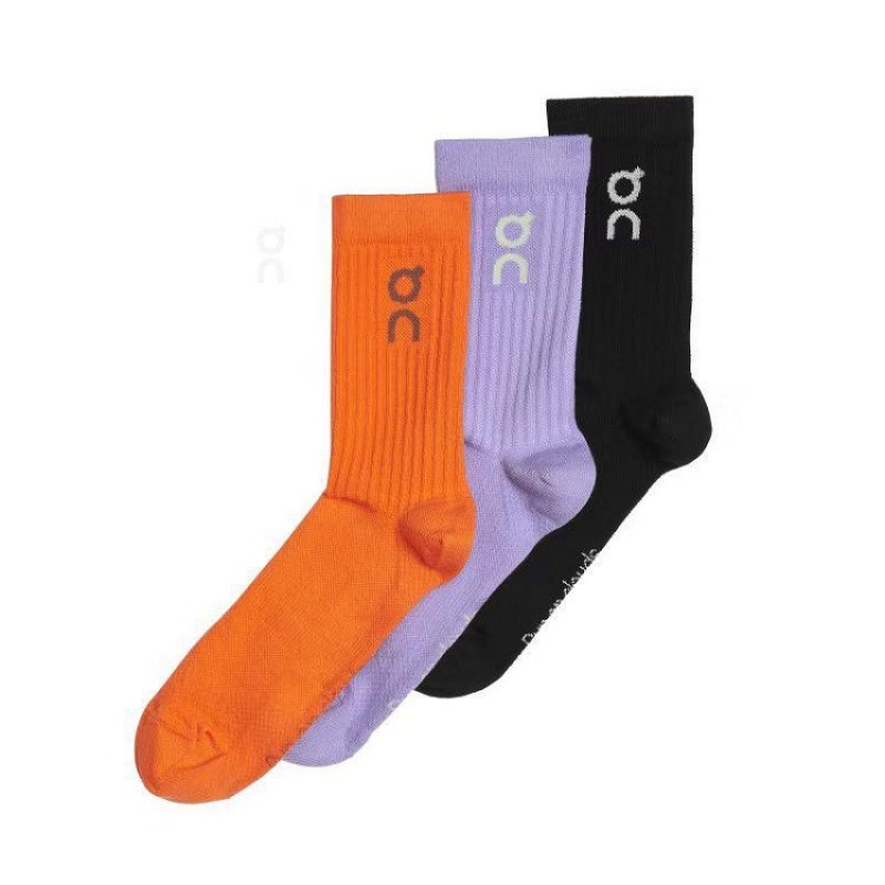 καλτσεσ γυναικεια On Cloud Logo 3-Pack Orange / Purple / Black | GR_ON8361