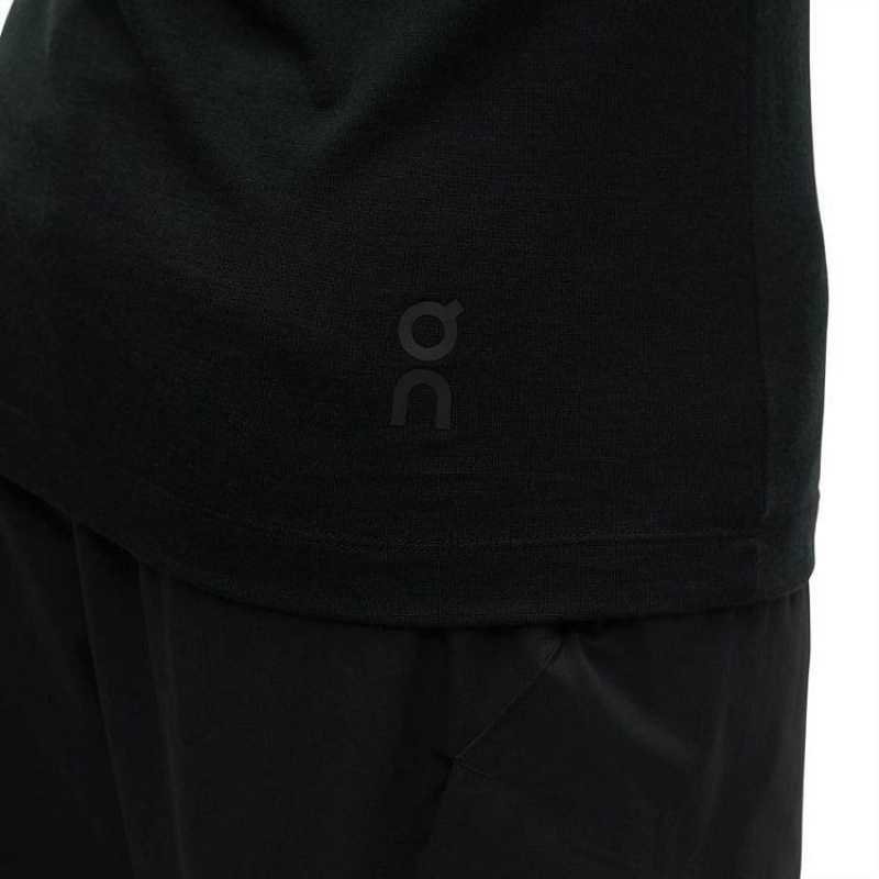 μπλουζακια ανδρικα On Cloud Merino Long-T Black | GR_ON8462