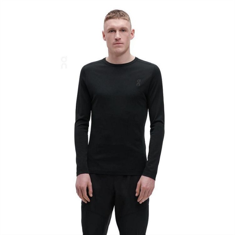 μπλουζακια ανδρικα On Cloud Merino Long-T Black | GR_ON8462