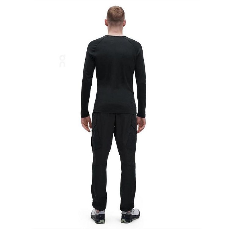 μπλουζακια ανδρικα On Cloud Merino Long-T Black | GR_ON8462