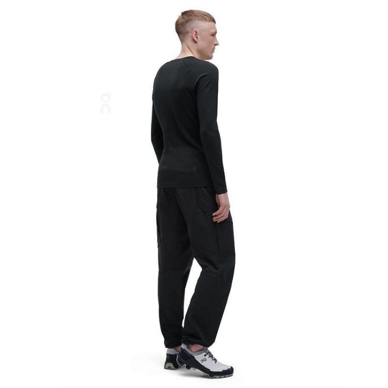 μπλουζακια ανδρικα On Cloud Merino Long-T Black | GR_ON8462