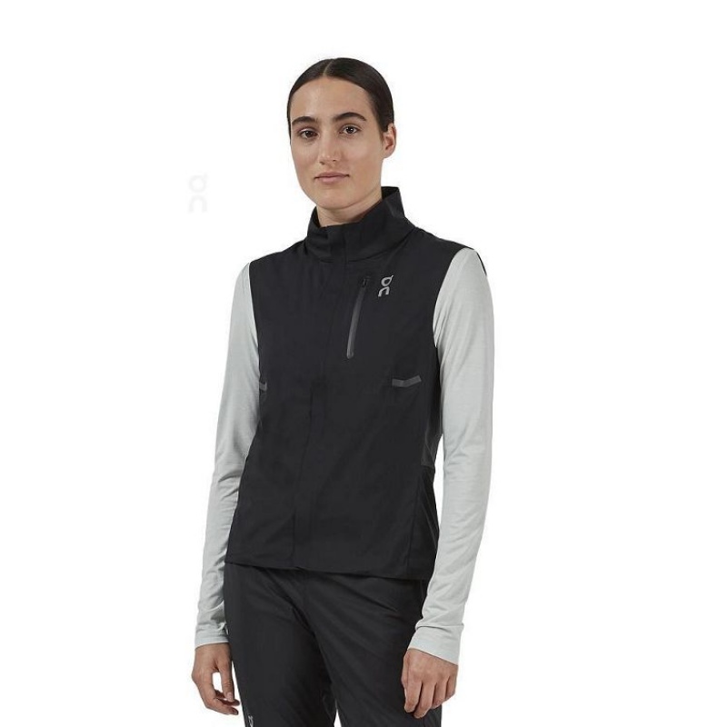 Μπουφαν γυναικεια On Cloud Weather Vest Black | GR_ON8142