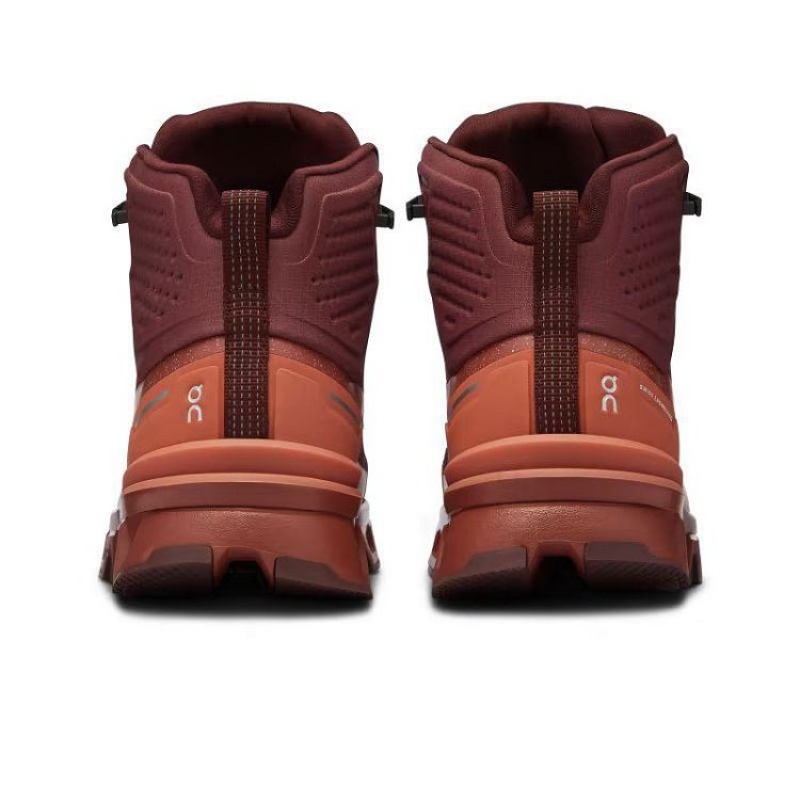 Μποτακια Ορειβατικα γυναικεια On Cloud Cloudrock 2 Waterproof Burgundy | GR_ON8447