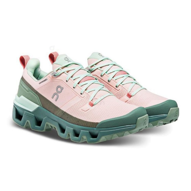 Παπουτσια Ορειβασιασ γυναικεια On Cloud Cloudwander Waterproof Pink / Green | GR_ON8881