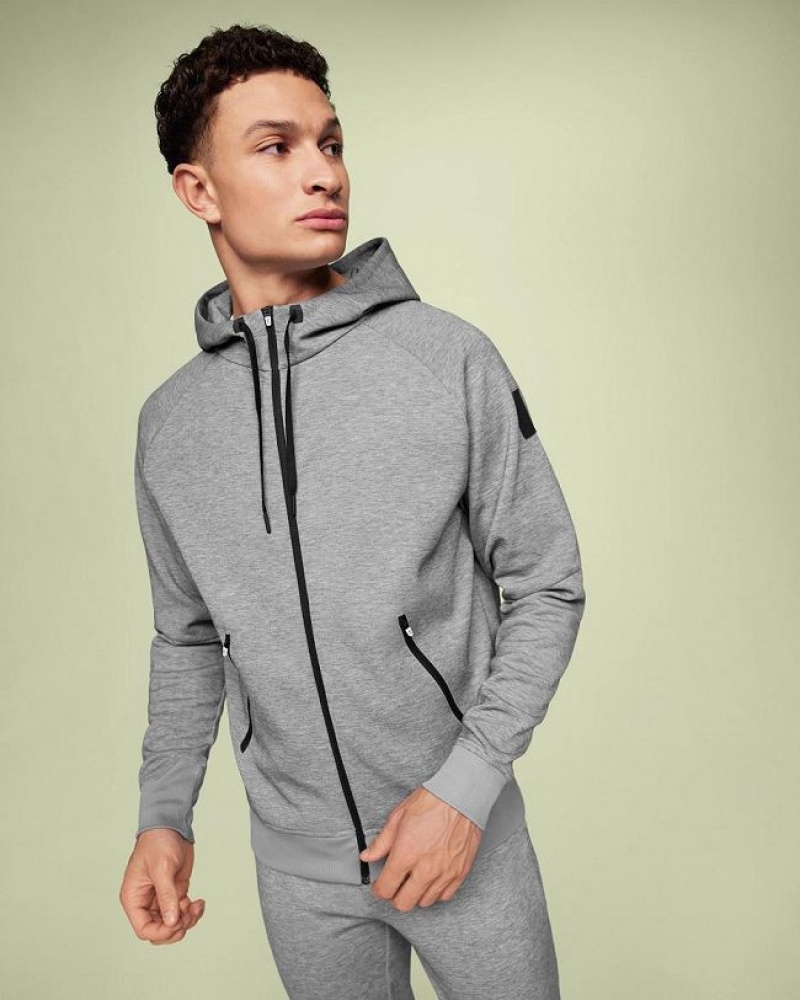 Φουτερ με Κουκουλα ανδρικα On Cloud Zipped Grey | GR_ON8589